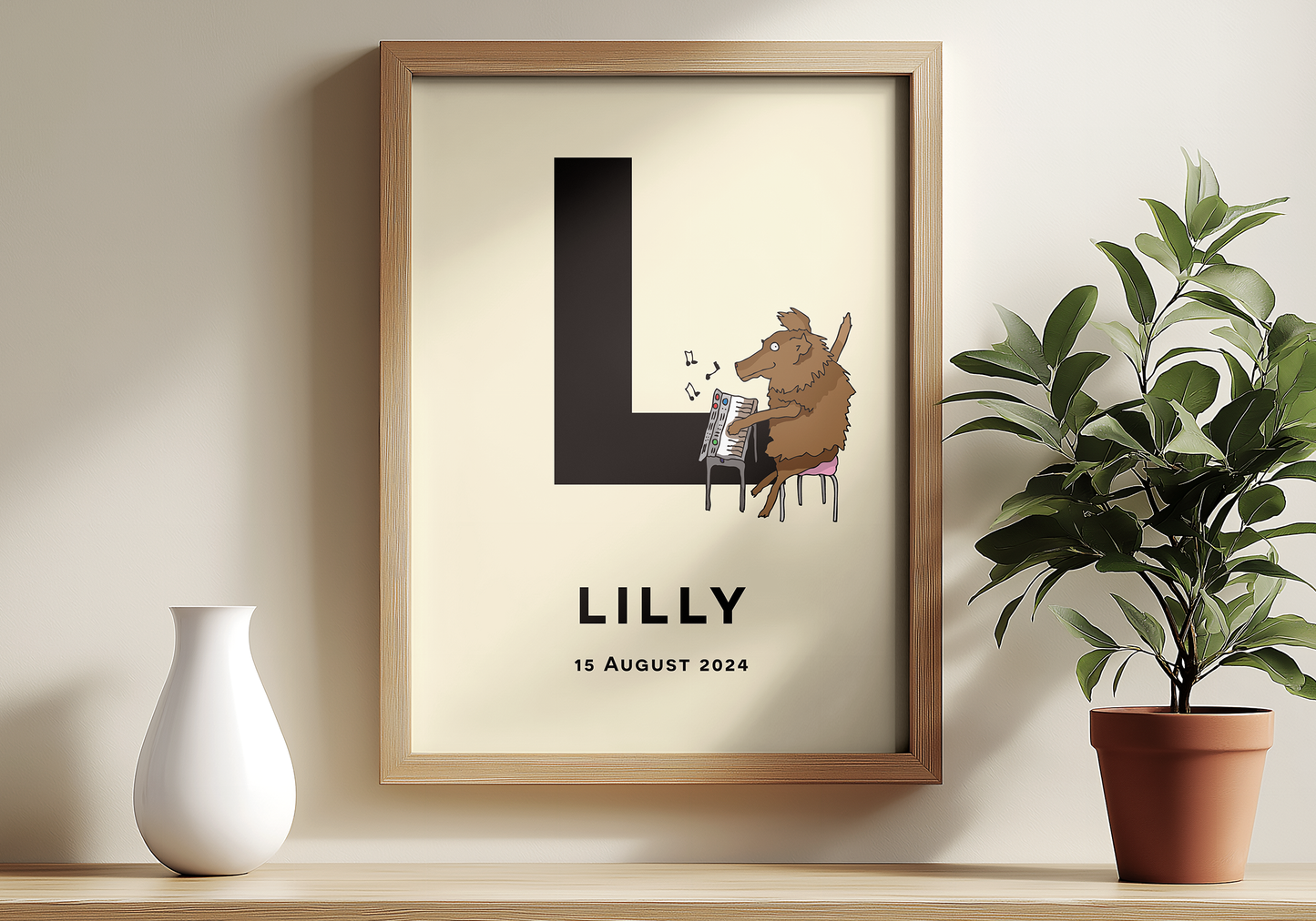 Piano Dog! Birth Poster